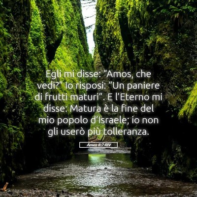 Picture 05 - Amos 8:2 RIV - Egli mi disse: “Amos, che vedi?” Io risposi: - Bible Verse Picture