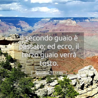 Picture 05 - Apocalisse 11:14 RIV - Il secondo guaio è passato; ed ecco, il terzo - Bible Verse Picture