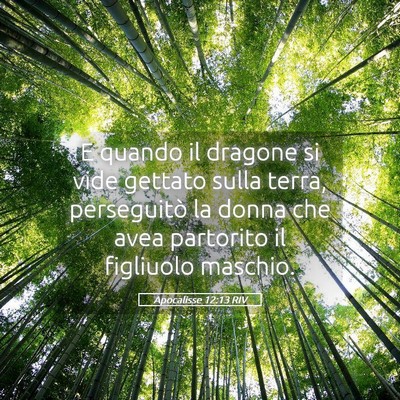 Picture 05 - Apocalisse 12:13 RIV - E quando il dragone si vide gettato sulla terra, - Bible Verse Picture