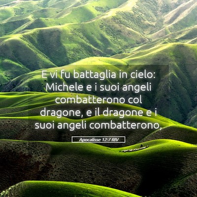Picture 05 - Apocalisse 12:7 RIV - E vi fu battaglia in cielo: Michele e i suoi - Bible Verse Picture