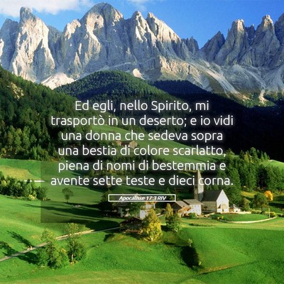 Picture 05 - Apocalisse 17:3 RIV - Ed egli, nello Spirito, mi trasportò in un - Bible Verse Picture