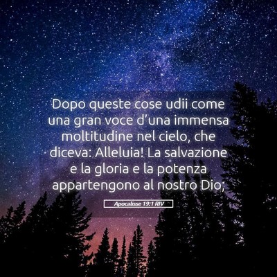 Picture 05 - Apocalisse 19:1 RIV - Dopo queste cose udii come una gran voce d’una - Bible Verse Picture