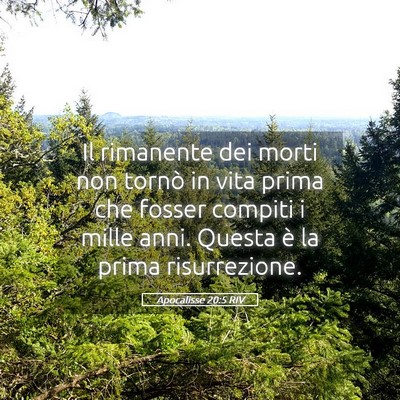 Picture 05 - Apocalisse 20:5 RIV - Il rimanente dei morti non tornò in vita prima - Bible Verse Picture