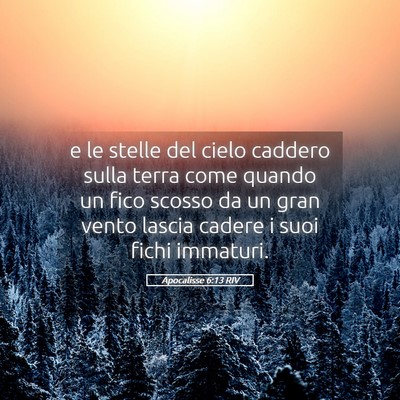 Picture 05 - Apocalisse 6:13 RIV - e le stelle del cielo caddero sulla terra come - Bible Verse Picture