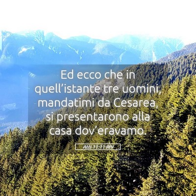 Picture 05 - Atti 11:11 RIV - Ed ecco che in quell’istante tre uomini, - Bible Verse Picture
