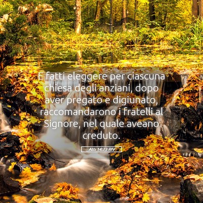 Picture 05 - Atti 14:23 RIV - E fatti eleggere per ciascuna chiesa degli - Bible Verse Picture