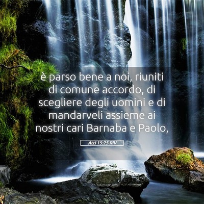 Picture 05 - Atti 15:25 RIV - è parso bene a noi, riuniti di comune accordo, - Bible Verse Picture