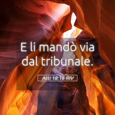Picture 05 - Atti 18:16 RIV - E li mandò via dal - Bible Verse Picture