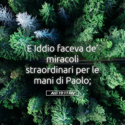 Picture 05 - Atti 19:11 RIV - E Iddio faceva de’ miracoli straordinari per le - Bible Verse Picture