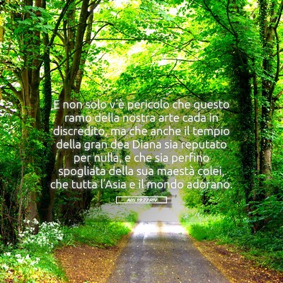 Picture 05 - Atti 19:27 RIV - E non solo v’è pericolo che questo ramo della - Bible Verse Picture