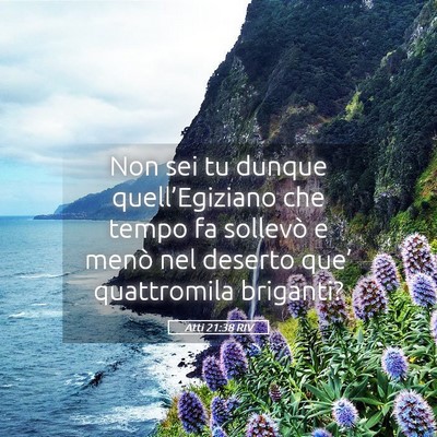 Picture 05 - Atti 21:38 RIV - Non sei tu dunque quell’Egiziano che tempo fa - Bible Verse Picture