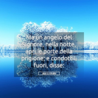 Picture 05 - Atti 5:19 RIV - Ma un angelo del Signore, nella notte, aprì le - Bible Verse Picture