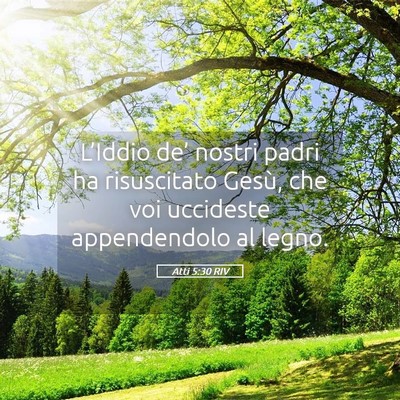 Picture 05 - Atti 5:30 RIV - L’Iddio de’ nostri padri ha risuscitato - Bible Verse Picture