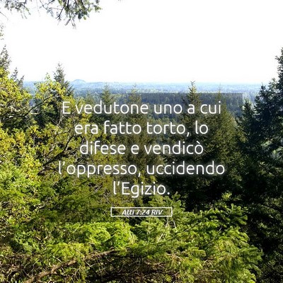 Picture 05 - Atti 7:24 RIV - E vedutone uno a cui era fatto torto, lo difese e - Bible Verse Picture