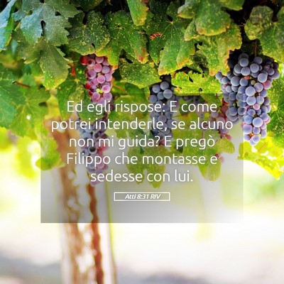 Picture 05 - Atti 8:31 RIV - Ed egli rispose: E come potrei intenderle, se - Bible Verse Picture