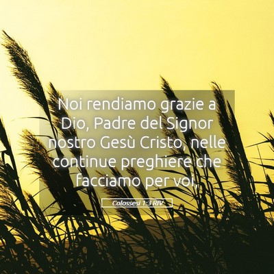 Picture 05 - Colossesi 1:3 RIV - Noi rendiamo grazie a Dio, Padre del Signor - Bible Verse Picture