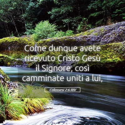 Picture 05 - Colossesi 2:6 RIV - Come dunque avete ricevuto Cristo Gesù il - Bible Verse Picture