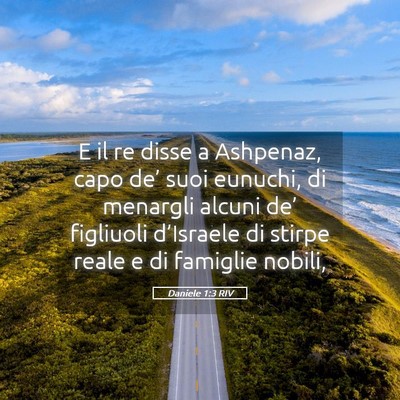 Picture 05 - Daniele 1:3 RIV - E il re disse a Ashpenaz, capo de’ suoi - Bible Verse Picture