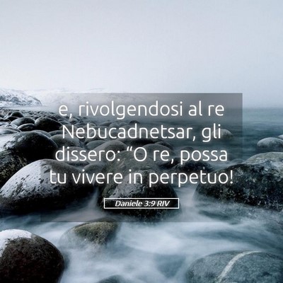 Picture 05 - Daniele 3:9 RIV - e, rivolgendosi al re Nebucadnetsar, gli dissero: - Bible Verse Picture