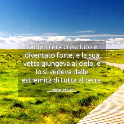 Picture 05 - Daniele 4:11 RIV - l’albero era cresciuto e diventato forte, e la - Bible Verse Picture