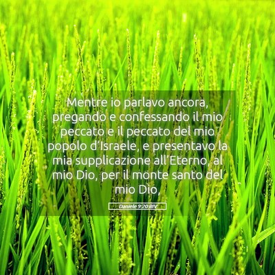 Picture 05 - Daniele 9:20 RIV - Mentre io parlavo ancora, pregando e confessando - Bible Verse Picture