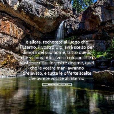 Picture 05 - Deuteronomio 12:11 RIV - e allora, recherete al luogo che l’Eterno, il - Bible Verse Picture