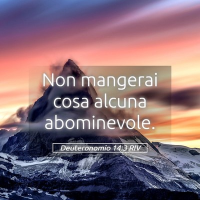 Picture 05 - Deuteronomio 14:3 RIV - Non mangerai cosa alcuna - Bible Verse Picture