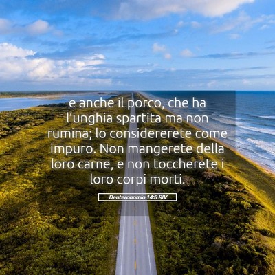 Picture 05 - Deuteronomio 14:8 RIV - e anche il porco, che ha l’unghia spartita ma - Bible Verse Picture