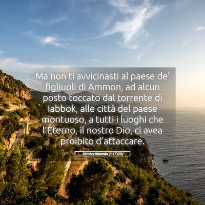 Picture 05 - Deuteronomio 2:37 RIV - Ma non ti avvicinasti al paese de’ figliuoli di - Bible Verse Picture