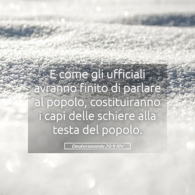 Picture 05 - Deuteronomio 20:9 RIV - E come gli ufficiali avranno finito di parlare al - Bible Verse Picture