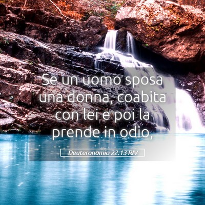 Picture 05 - Deuteronomio 22:13 RIV - Se un uomo sposa una donna, coabita con lei e poi - Bible Verse Picture