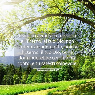 Picture 05 - Deuteronomio 23:21 RIV - Quando avrai fatto un voto all’Eterno, al tuo - Bible Verse Picture