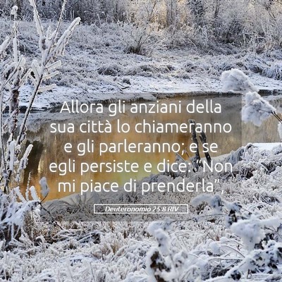 Picture 05 - Deuteronomio 25:8 RIV - Allora gli anziani della sua città lo - Bible Verse Picture