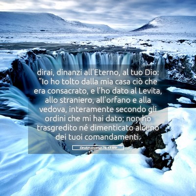 Picture 05 - Deuteronomio 26:13 RIV - dirai, dinanzi all’Eterno, al tuo Dio: “Io ho - Bible Verse Picture