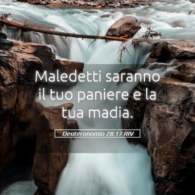 Picture 05 - Deuteronomio 28:17 RIV - Maledetti saranno il tuo paniere e la tua - Bible Verse Picture