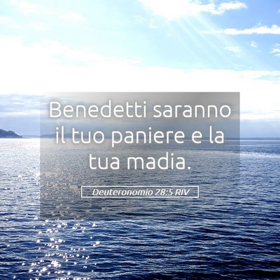 Picture 05 - Deuteronomio 28:5 RIV - Benedetti saranno il tuo paniere e la tua - Bible Verse Picture