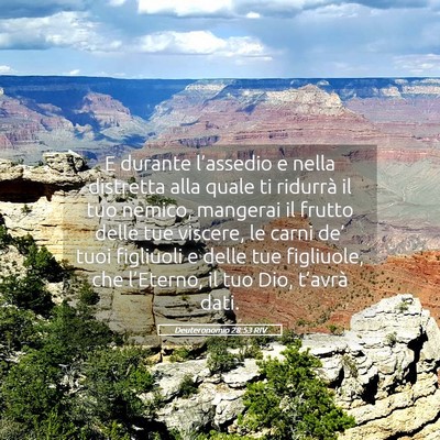 Picture 05 - Deuteronomio 28:53 RIV - E durante l’assedio e nella distretta alla - Bible Verse Picture