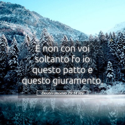 Picture 05 - Deuteronomio 29:14 RIV - E non con voi soltanto fo io questo patto e - Bible Verse Picture