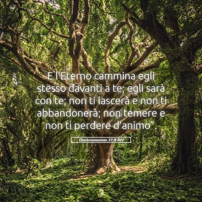 Picture 05 - Deuteronomio 31:8 RIV - E l’Eterno cammina egli stesso davanti a te; - Bible Verse Picture