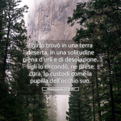 Picture 05 - Deuteronomio 32:10 RIV - Egli lo trovò in una terra deserta, in una - Bible Verse Picture