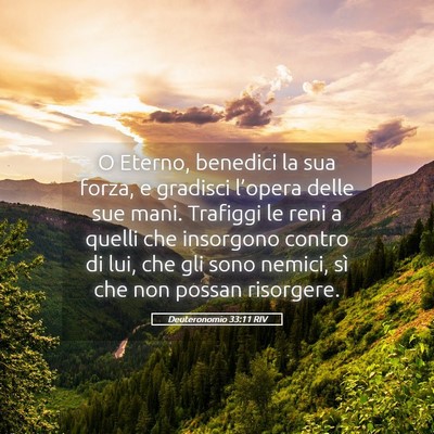 Picture 05 - Deuteronomio 33:11 RIV - O Eterno, benedici la sua forza, e gradisci - Bible Verse Picture