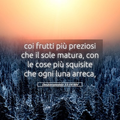 Picture 05 - Deuteronomio 33:14 RIV - coi frutti più preziosi che il sole matura, con - Bible Verse Picture