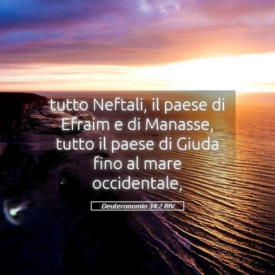 Picture 05 - Deuteronomio 34:2 RIV - tutto Neftali, il paese di Efraim e di Manasse, - Bible Verse Picture