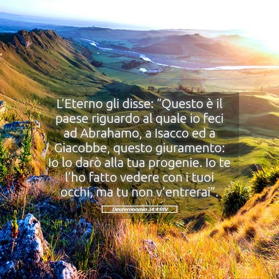 Picture 05 - Deuteronomio 34:4 RIV - L’Eterno gli disse: “Questo è il paese - Bible Verse Picture