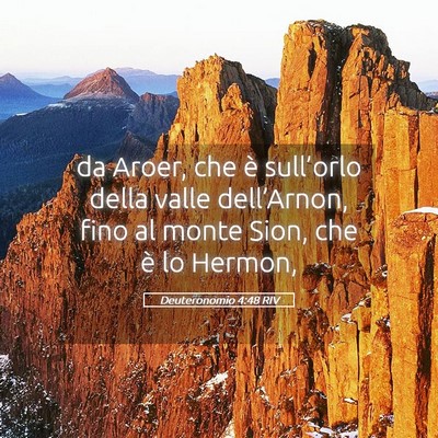 Picture 05 - Deuteronomio 4:48 RIV - da Aroer, che è sull’orlo della valle - Bible Verse Picture