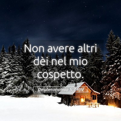 Picture 05 - Deuteronomio 5:7 RIV - Non avere altri dèi nel mio - Bible Verse Picture