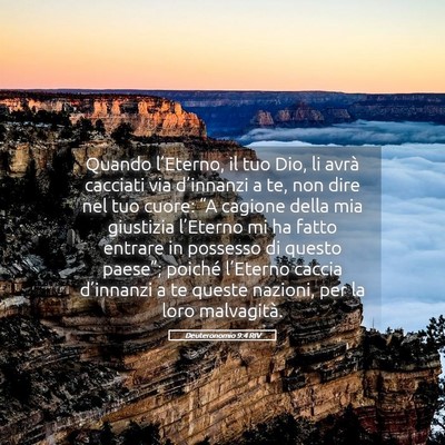 Picture 05 - Deuteronomio 9:4 RIV - Quando l’Eterno, il tuo Dio, li avrà cacciati - Bible Verse Picture