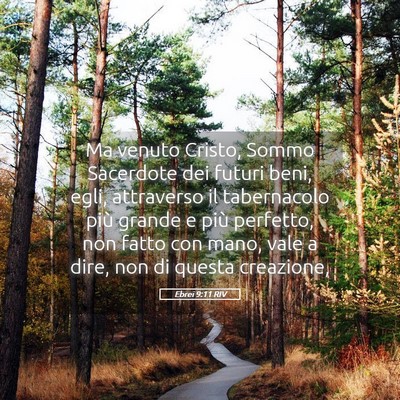 Picture 05 - Ebrei 9:11 RIV - Ma venuto Cristo, Sommo Sacerdote dei futuri - Bible Verse Picture