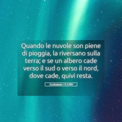 Picture 05 - Ecclesiaste 11:3 RIV - Quando le nuvole son piene di pioggia, la - Bible Verse Picture