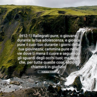 Picture 05 - Ecclesiaste 11:9 RIV - (H12-1) Rallegrati pure, o giovane, durante la - Bible Verse Picture